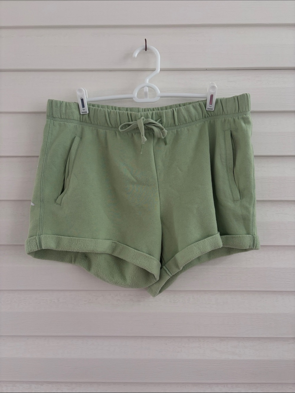 Victoria’s Secret PINK Sage Green Logo Sweat Shorts XL Y2K Lounge